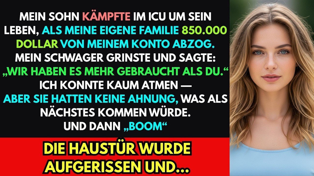Mein Sohn kämpfte auf der Intensiv–währenddessen stahl meine Familie 850.000 $ Dann flog die Tür auf