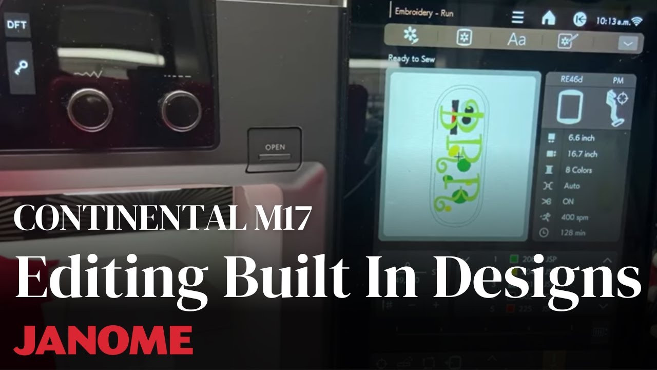 Editing Built In Designs From Your Continental M17