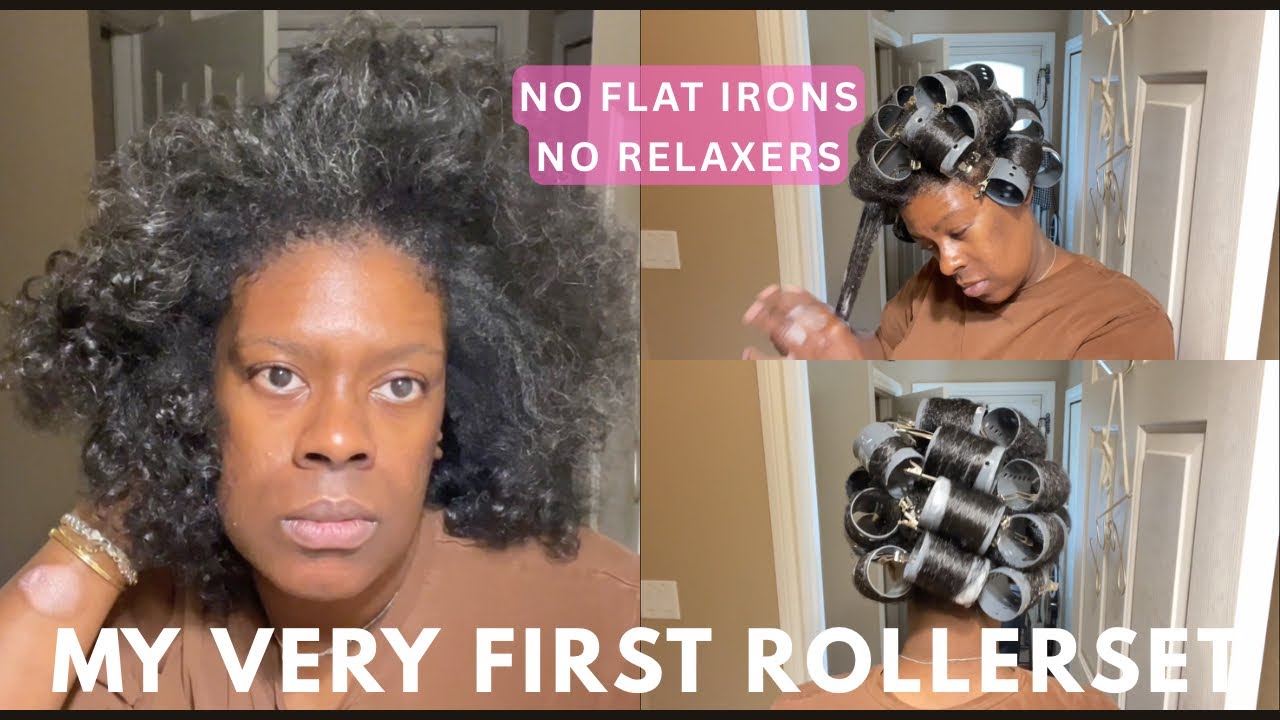 My First Roller Set On My Natural Hair | From A Lazy Natural✨💆🏿‍♀️💆🏾‍♀️💆🏿‍♀️