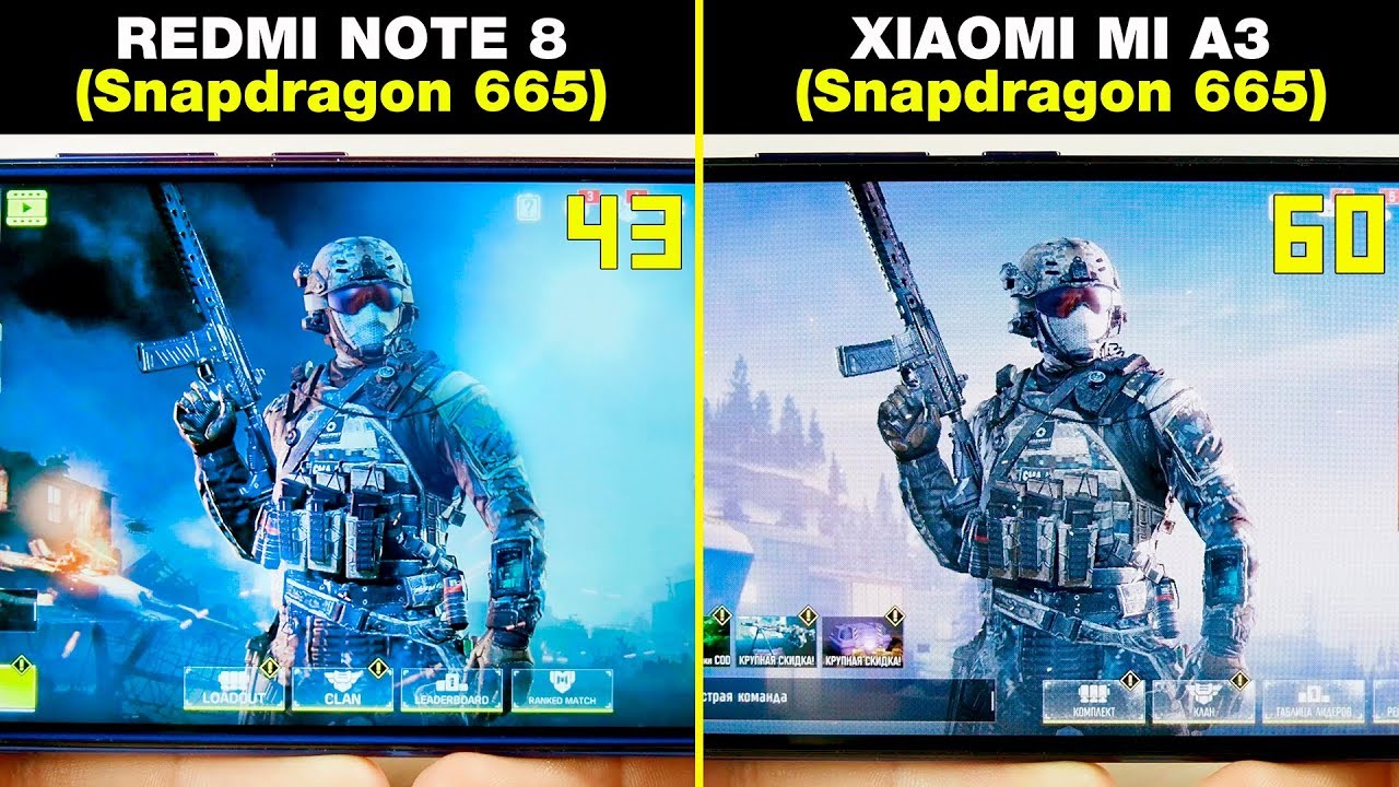 REDMI NOTE 8 vs XIAOMI MI A3 - БОЛЬШОЕ СРАВНЕНИЕ В ИГРАХ! 🔥 FPS + НАГРЕВ!