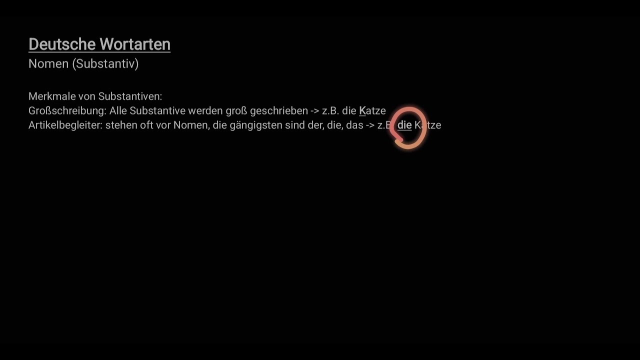 Deutsche Wortarten: Nomen