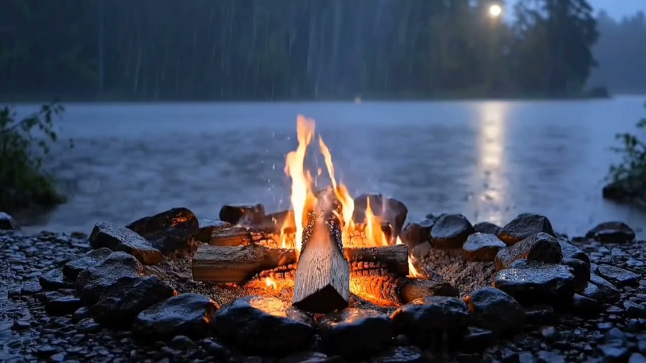 Cozy Rain by the Lake - Night Version Deep Sleep · Dark Sky ·Soft Rain