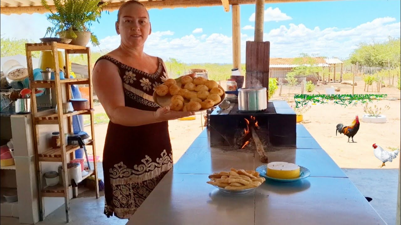  Rotina do dia aqui na roça/ dia de preparar  biscoito e pão de queijo almoço pra família 
