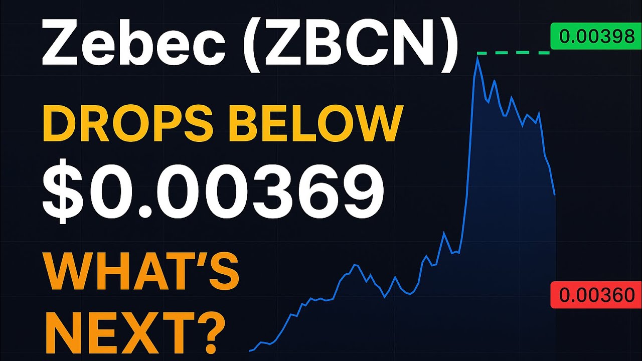&ldquo;Zebec Network (ZBCN) Drops Again &ndash; Is $0.00354 the Last Support Before a Crash #zebecnetwork #zebec