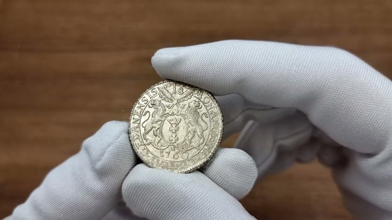 August III Sas. Ort (18 groszy) 1760, Gdańsk - RZADKA ODMIANA | Aukcja 33 Niemczyk