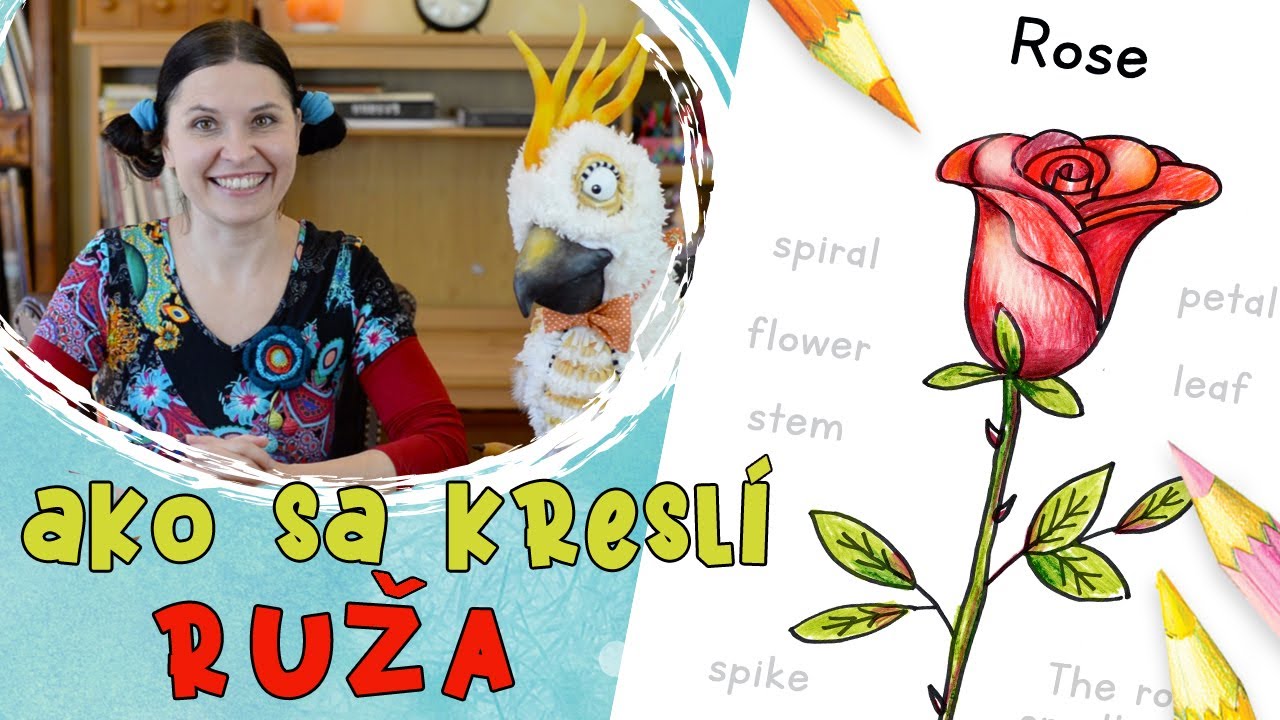 KRESLENIE - Kreslíme RUŽU 🌹 How to draw a rose 🌹- ART FOR KIDS