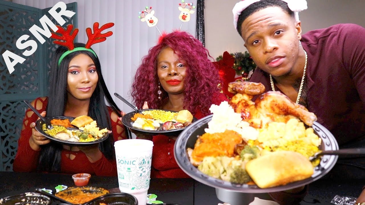 StoryTime Dinner ASMR Eating Sounds Feast | Lip Smacking Good December 2017