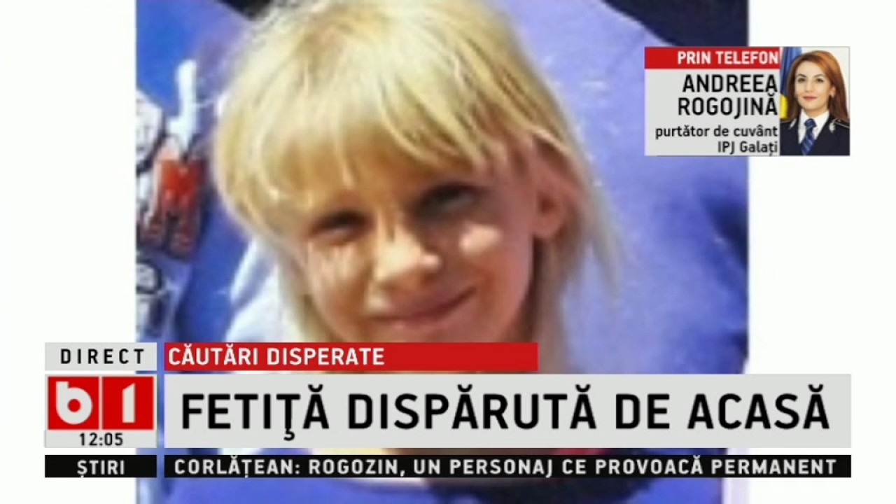 STIRI B1TV - DATI SHARE- FETITA DISPARUTA DE ACASA, ANA MARIA IN VARSTA DE 9 ANI