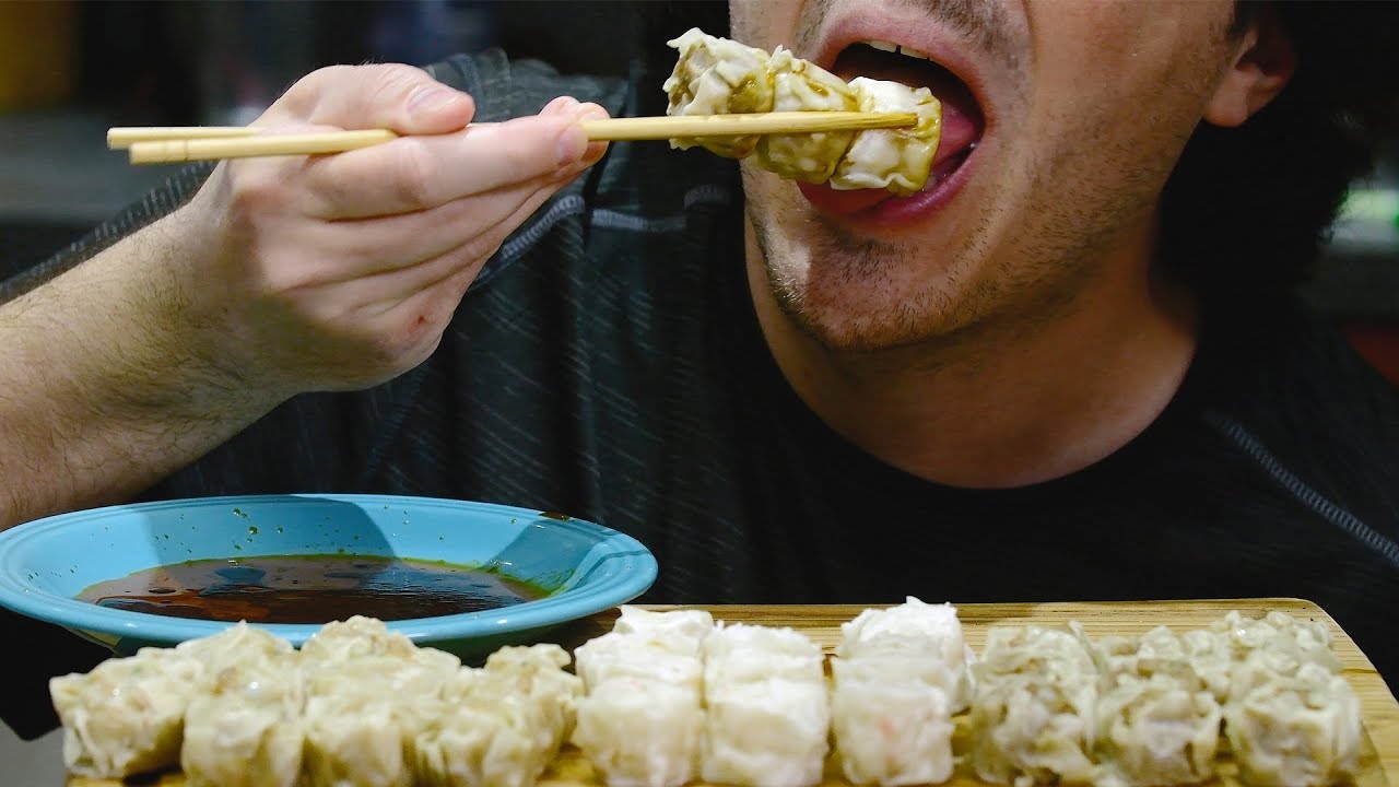 ASMR 53 DUMPLING FEAST  사오마이 * Beef + CRAB + Pork SHUMAI * 젓가락  NO TALKING #PRO CHOPSTICK SKILLZ 먹방