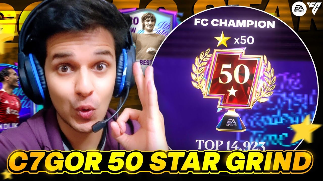 F2P account to H2H 50 ⭐ || C7goR in FC MOBILE || 4-3-3 HOLDING 