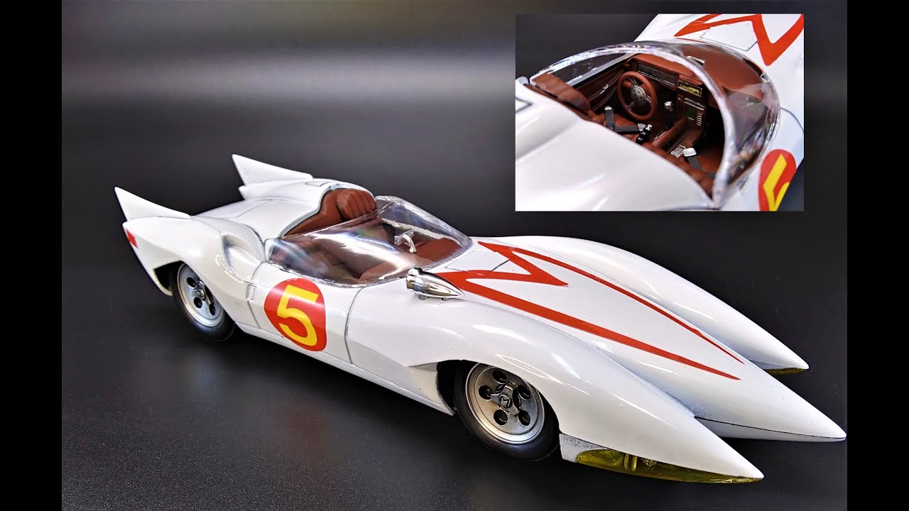 Speed Racer Mach 5 1/25 Scale Model Kit Build Review Anime Manga Cartoon Polar Lights POL981 Mach V