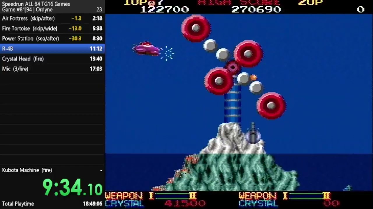 Speedrun all 94 Turbo Grafx 16 Games | #81 Ordyne 