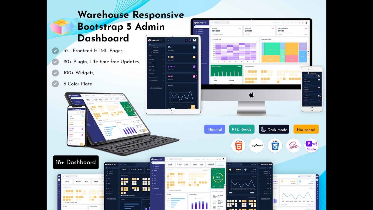 Comprehensive Warehouse Management Dashboard Template for Optimized Operations