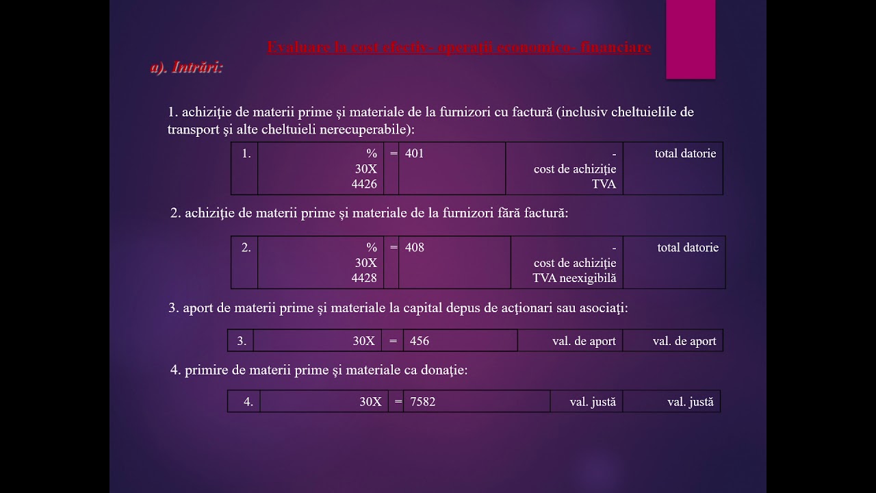CONTABILITATEA STOCURILOR DE MATERII PRIME ȘI MATERIALE