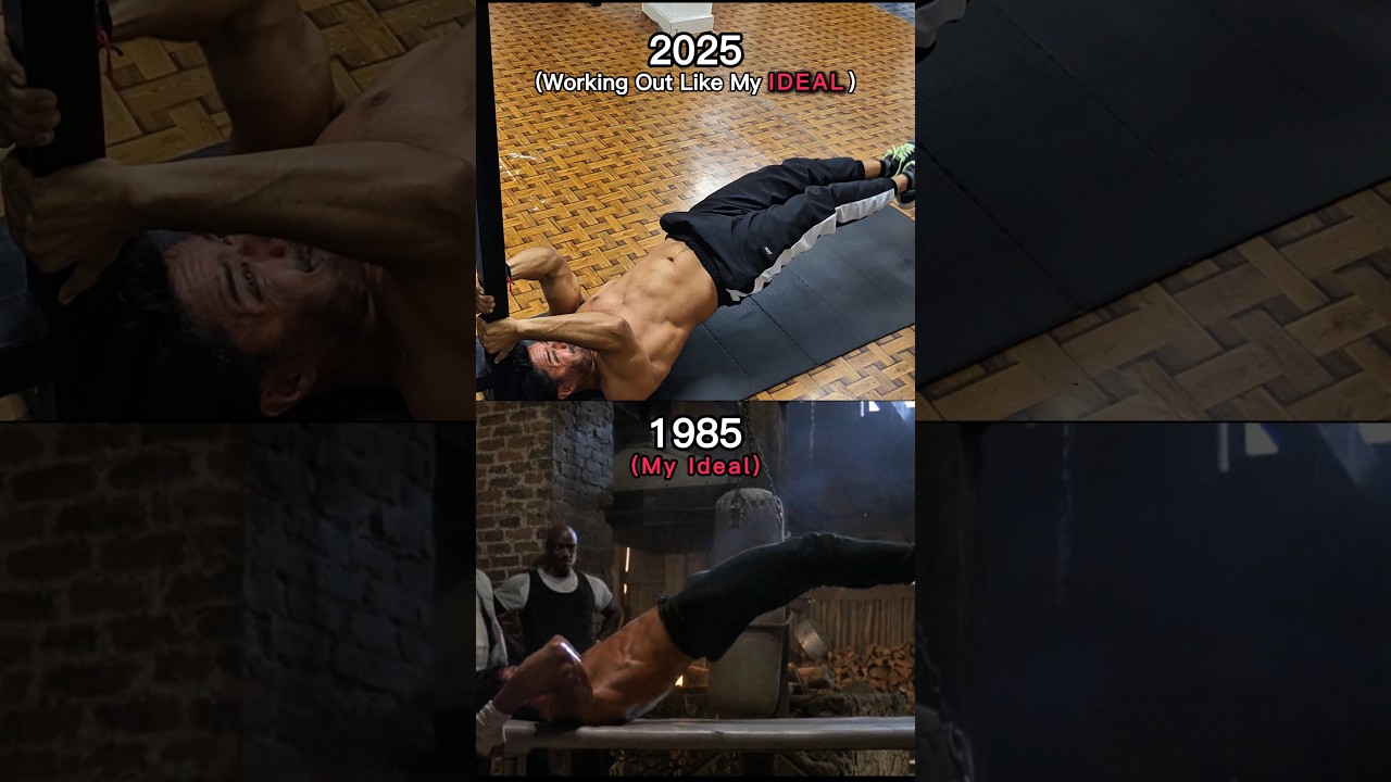 1985 Vs 2025 | Sylvester Stallone rocky training #shorts #sylvesterstallone #absworkout  #gym #fit