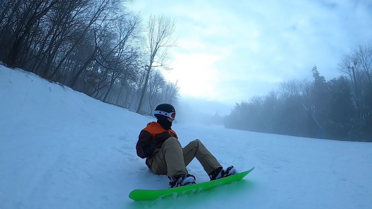 Snowboarding at Blue Mountain Ski Resort Poconos Pennsylvania | Riding Switch