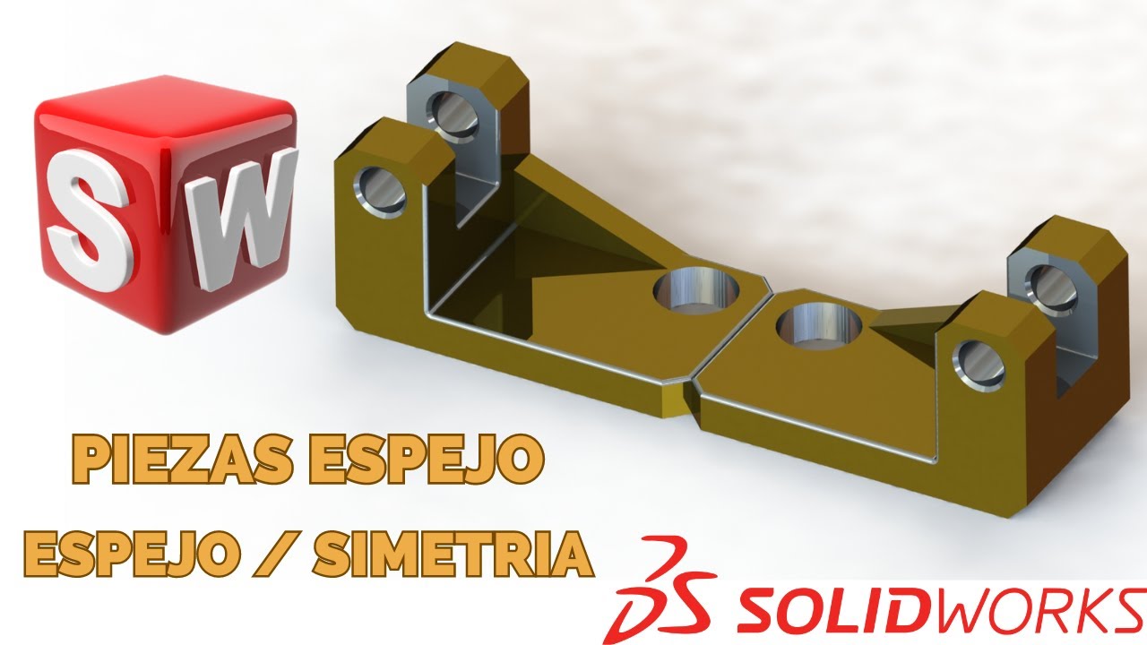 Como Crear Una Pieza Espejo en SolidWorks | How to create Mirror Parts with solidworks