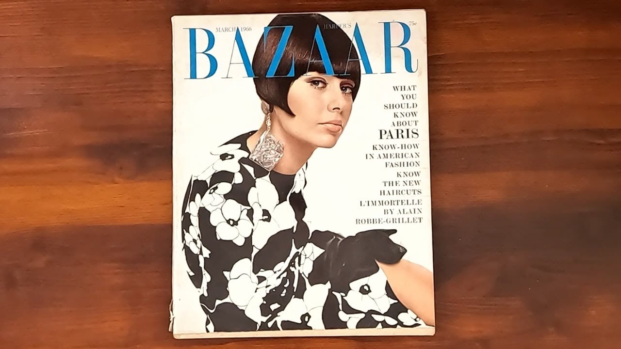 1966 March ASMR Magazine Flip Through: Harper's Bazaar w Julie Christie, Virna Lisi, Hiro