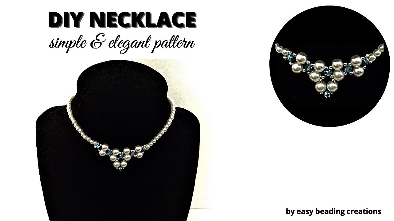 How to DIY a simple necklace in 10 minutes// Beaded necklace tutorial//