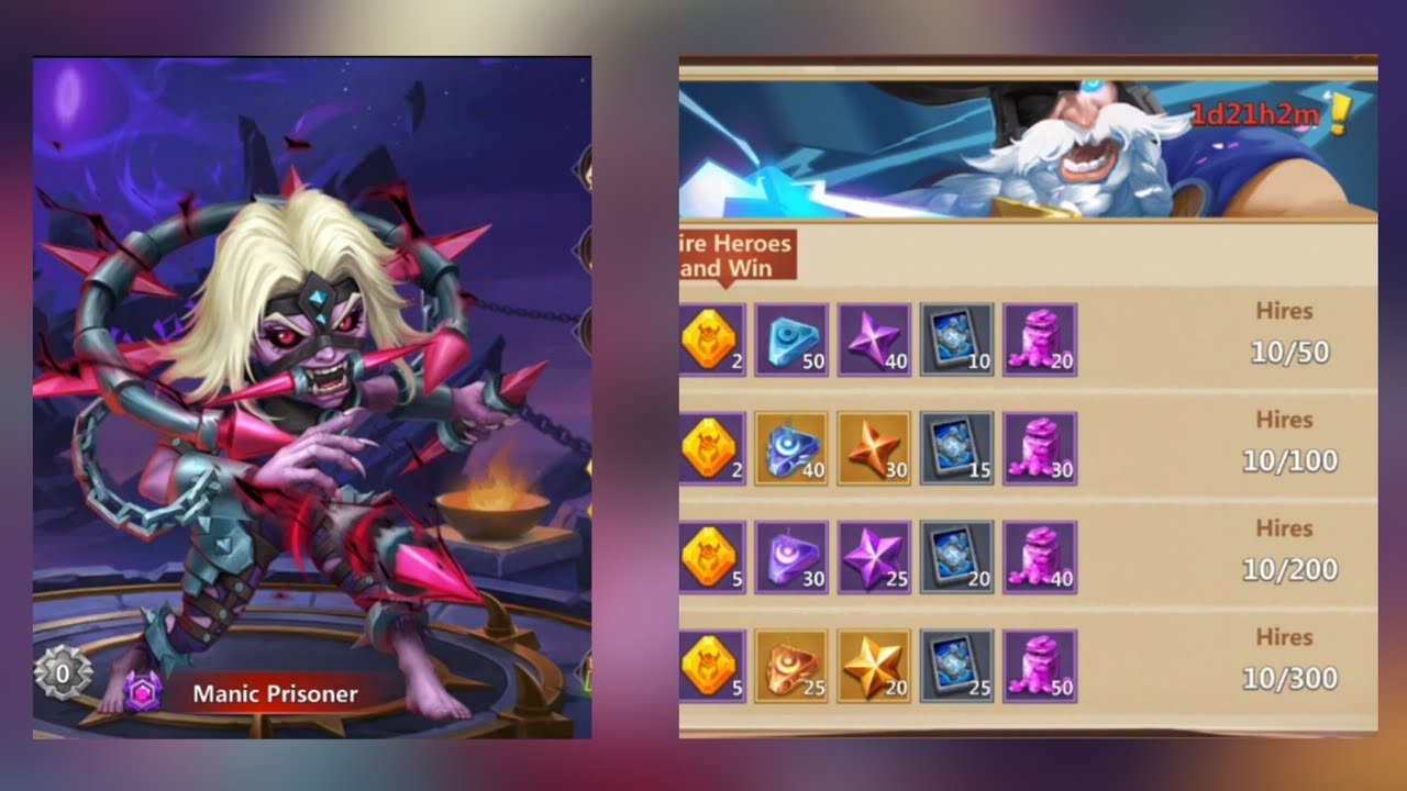 Castle clash  hero hire 300 