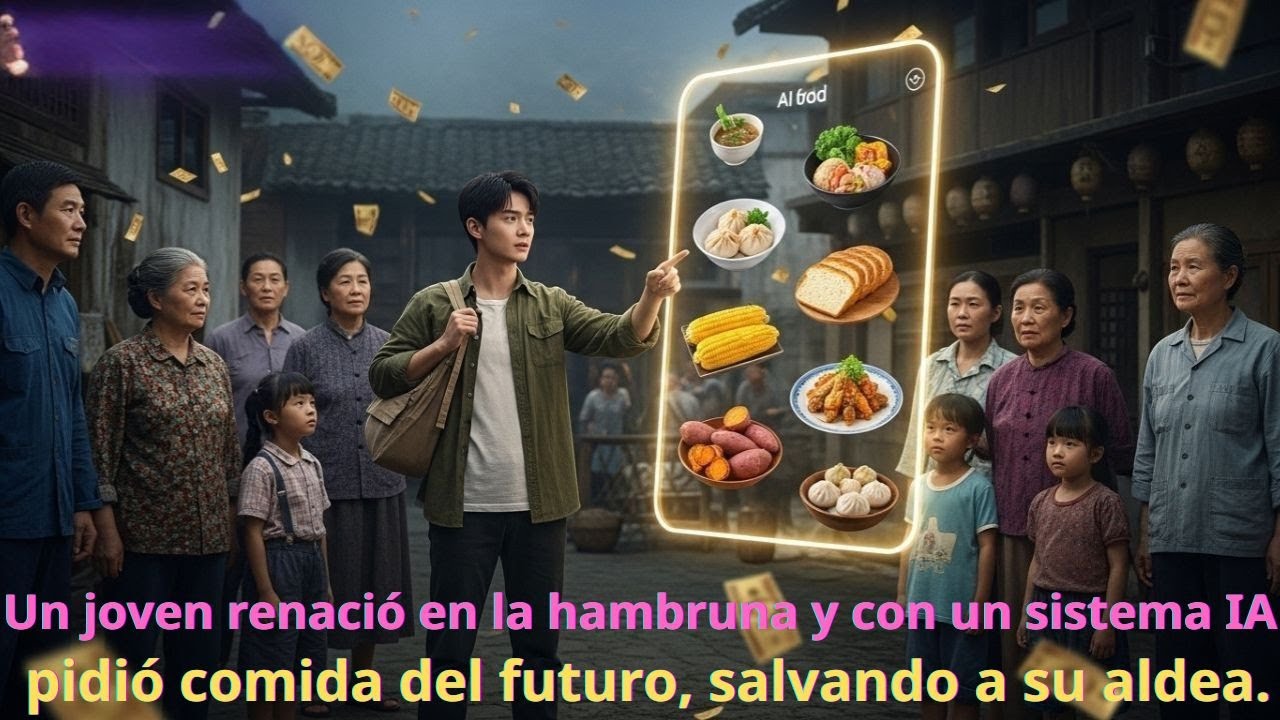 Un joven renació en la hambruna y con un sistema IA pidió comida del futuro, salvando a su aldea.
