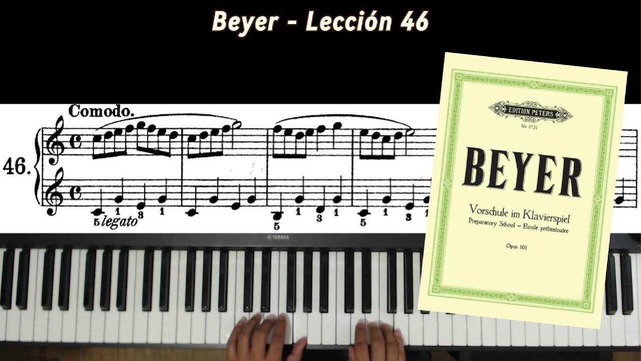 Beyer Op. 101 - Lección 46 c/metrónomo (40-70) con partitura para descargar.
