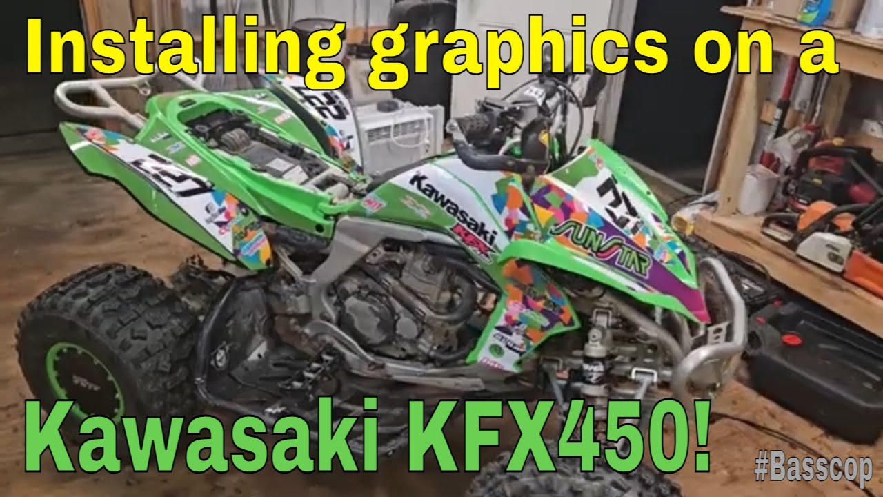 Installing graphics on a Kawasaki KFX450!