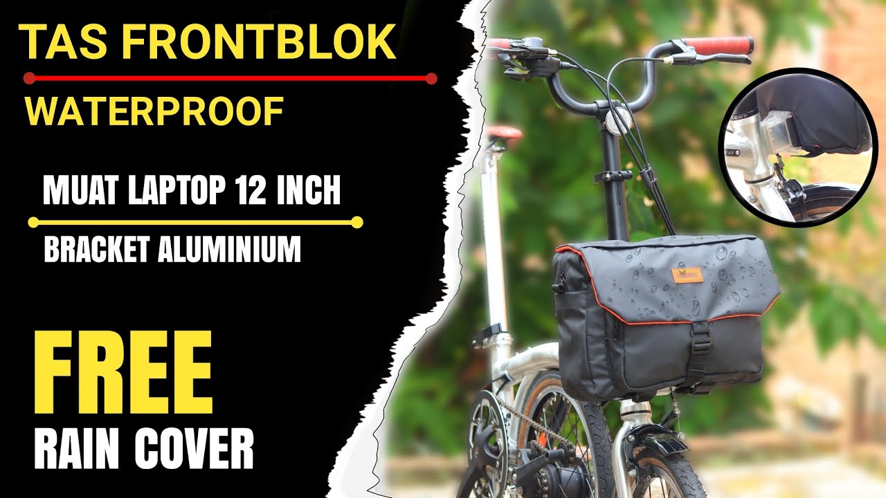 Waawww banyak pocket nya dan masuk laptop juga Tas sepeda lipat front block waterproof Sling bag ‼️
