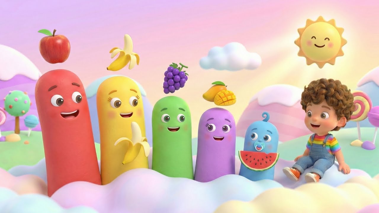 Finger Family Fruits Song with Kid | Apple Banana Mango | Kids Songs 3D