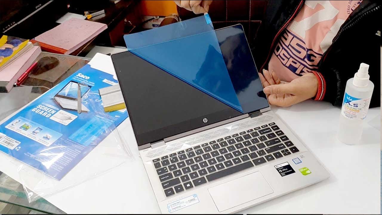 Laptop Screen Protector installation without bubble for Hp, Dell or MacBook pro