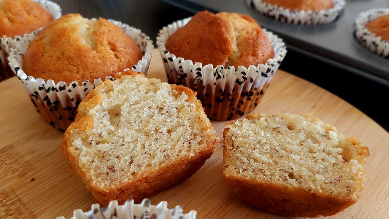 How to make Eggless Banana Muffins | Desert Food Feed