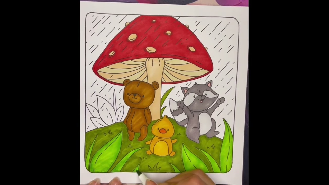 Finding shelter under a mushroom ✨