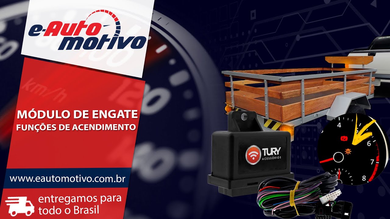 Kit Eletrônico para engates de reboque   CONNECT TURY  - EAutomotivo.