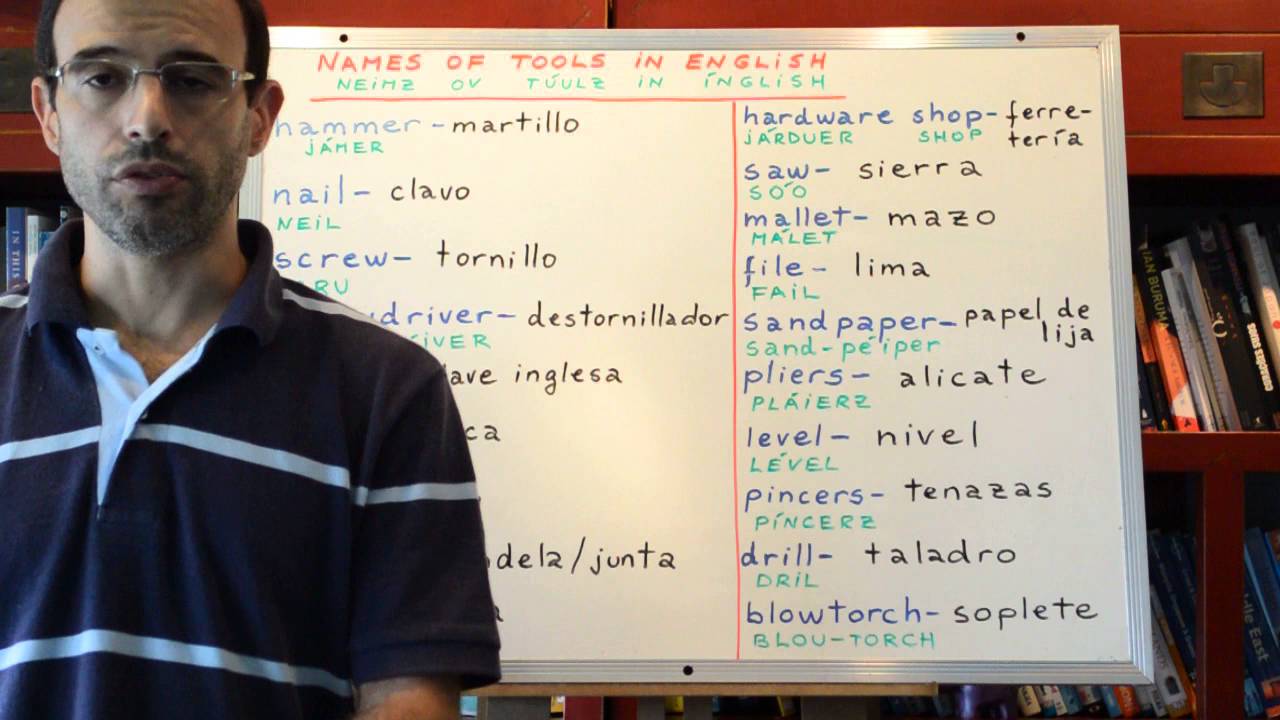 Curso de ingles 267: Nombres de herramientas en ingles