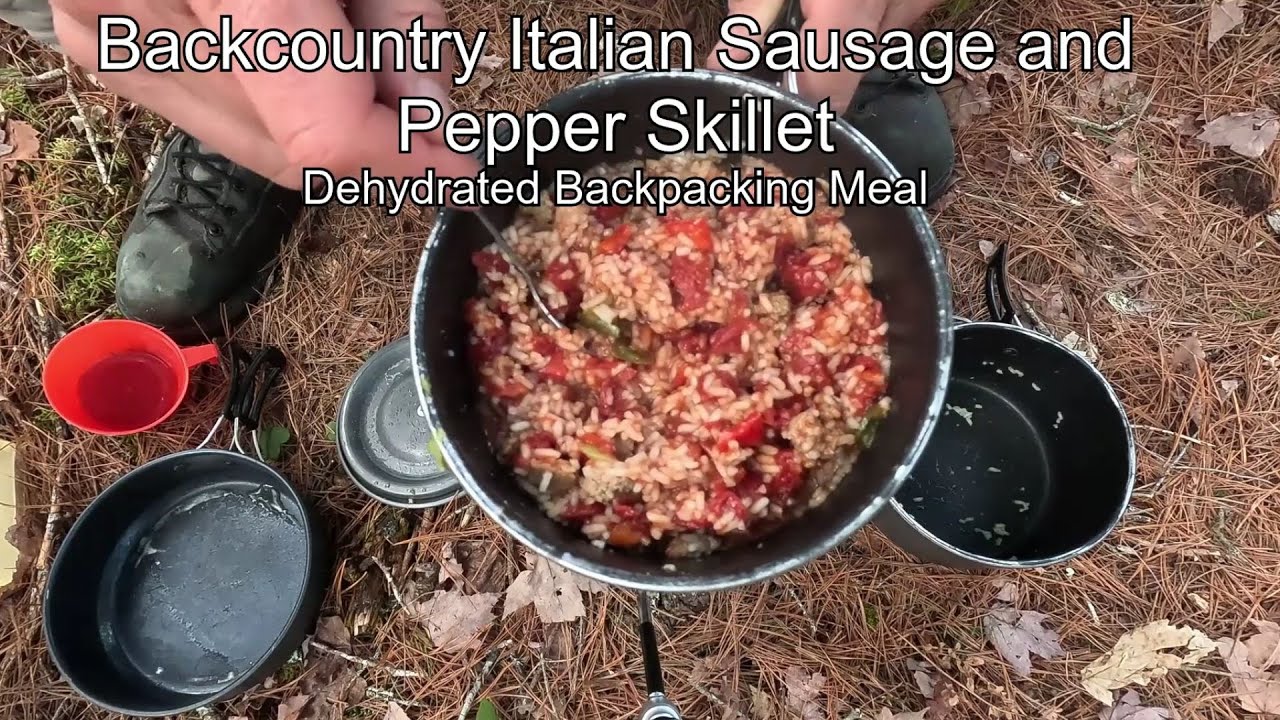 Backcountry Italian Sausage and Pepper Skillet - Dehydrated Backpacking Meal