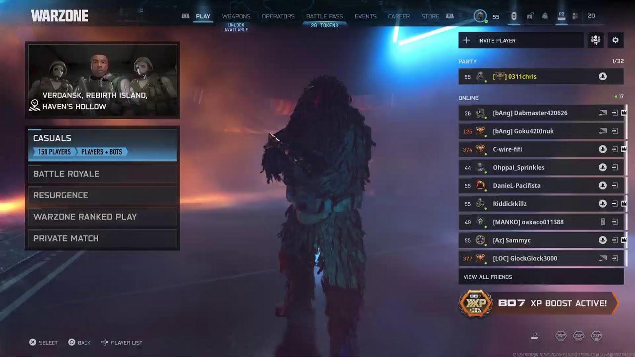 BO7: Call of Duty Warzone Verdansk, resurgence, casual, Ranked, Zombies