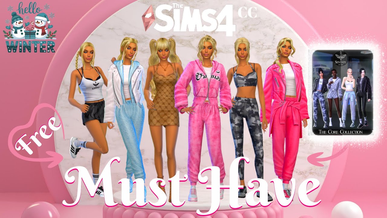 The Sims 4 CC Review ❄️ Sentate ❄️ The Core Collection by Sentate ❄️ Winter by Pinki