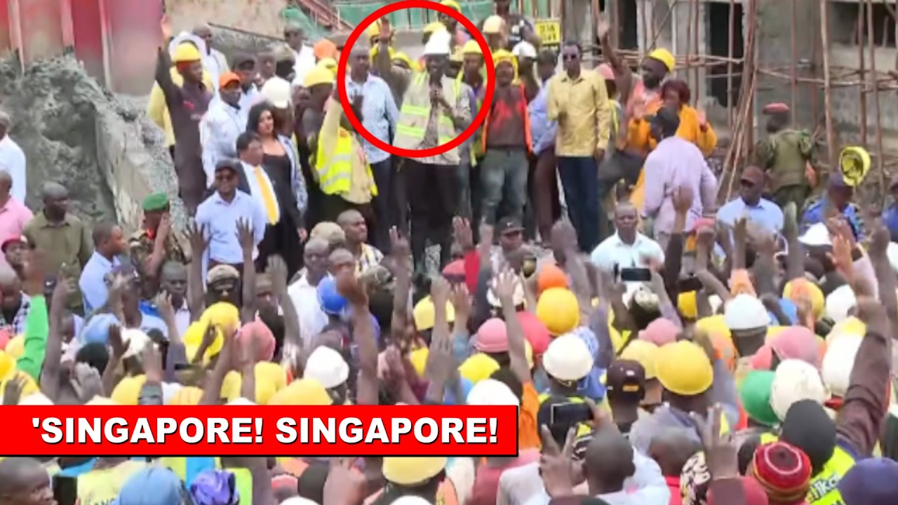 'SINGAPORE! SINGAPORE! Kikuyus chant while Ruto was speaking in Kabete! Gachagua finished!