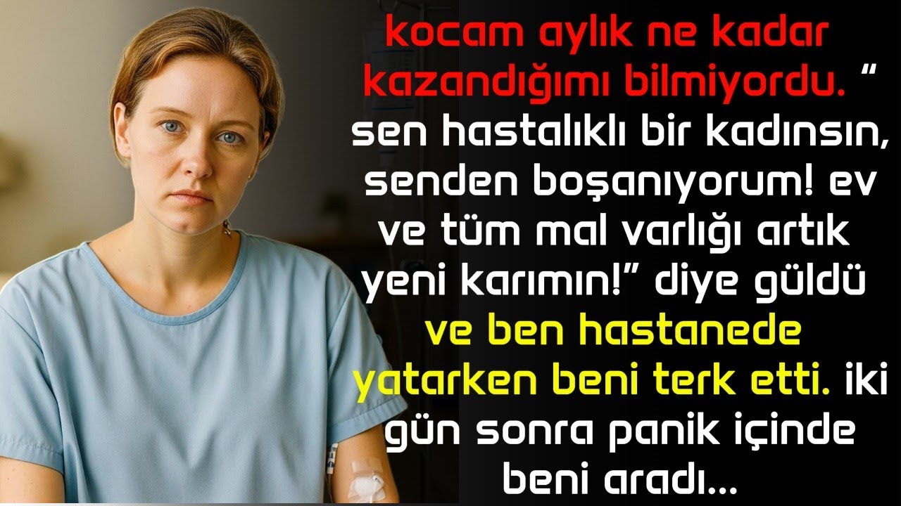 Ben hastalığımla savaşırken, kocam beni terk edip. Bana metresiyle yapacakları şeyi anlattı. Bende.