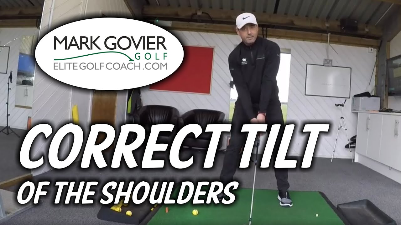 How much to tilt the shoulders in golf set up
