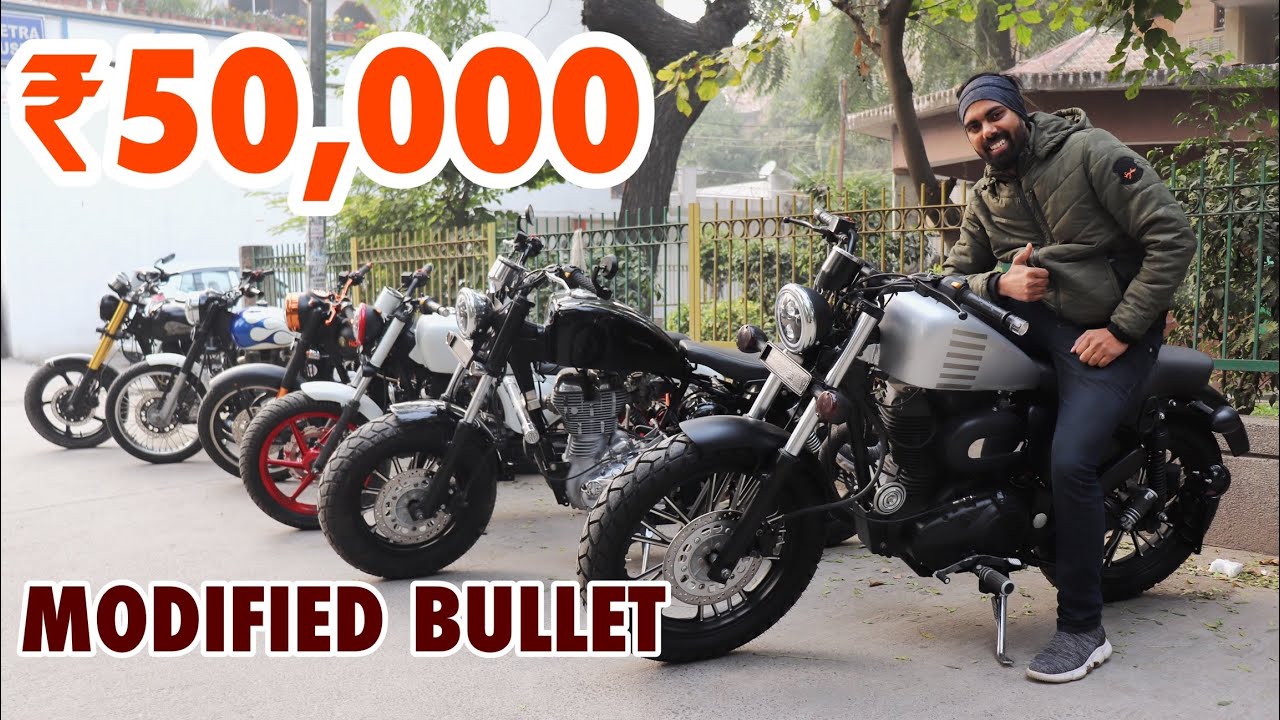 MODIFIED BULLET BIKES Starting ₹50,000 Only | BULLET MODIFICATION DELHI | SJ AUTOVLOGS | RIDEOFY