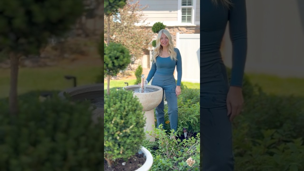 I made this $1,200 fountain for $195 in less than an hour! #birdbaths #fountain #diy #diyfountain