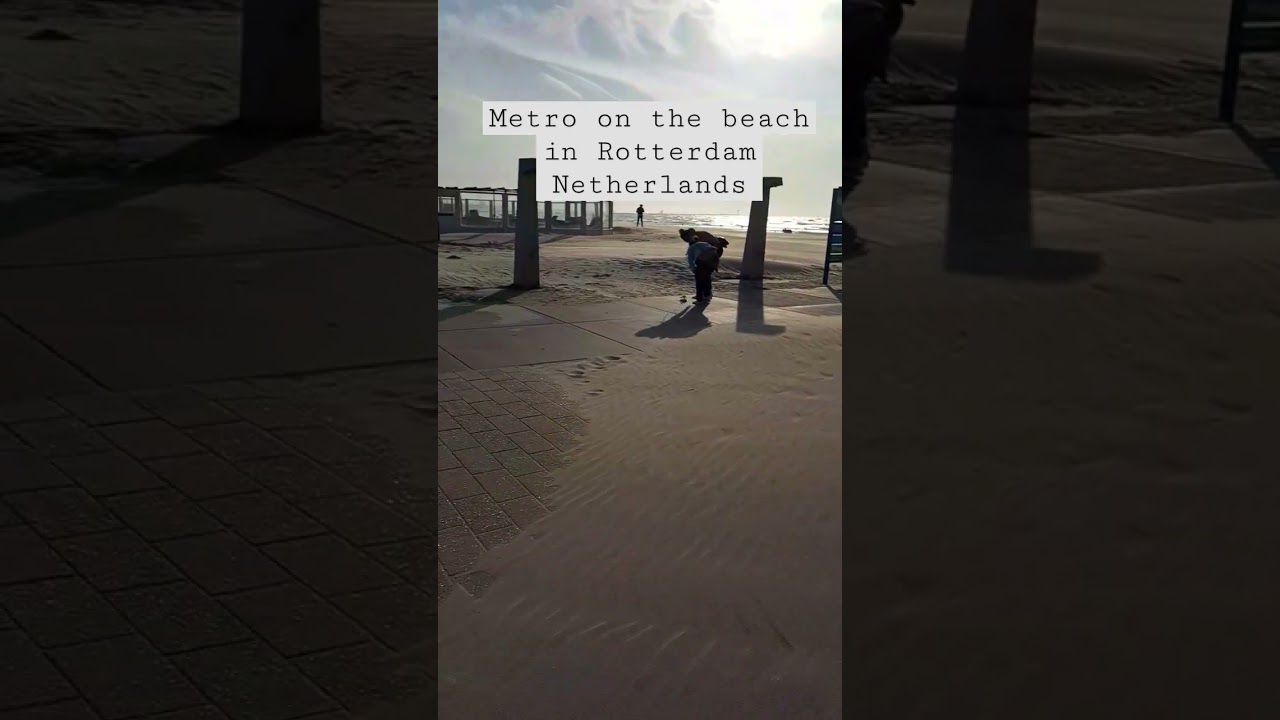 Metro on the Beach in Rotterdam Netherlands only in the world #hoekvanholland