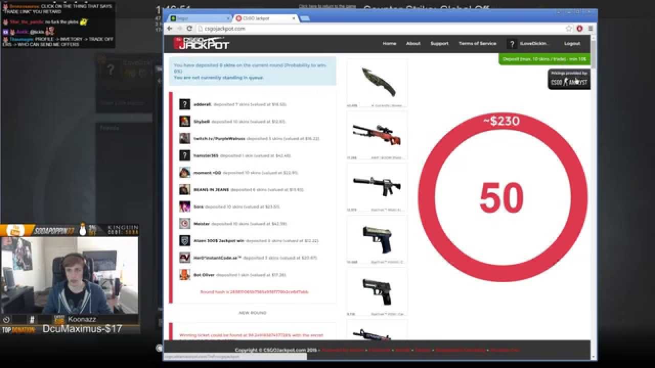 Betting huge in CS:GO Jackpot