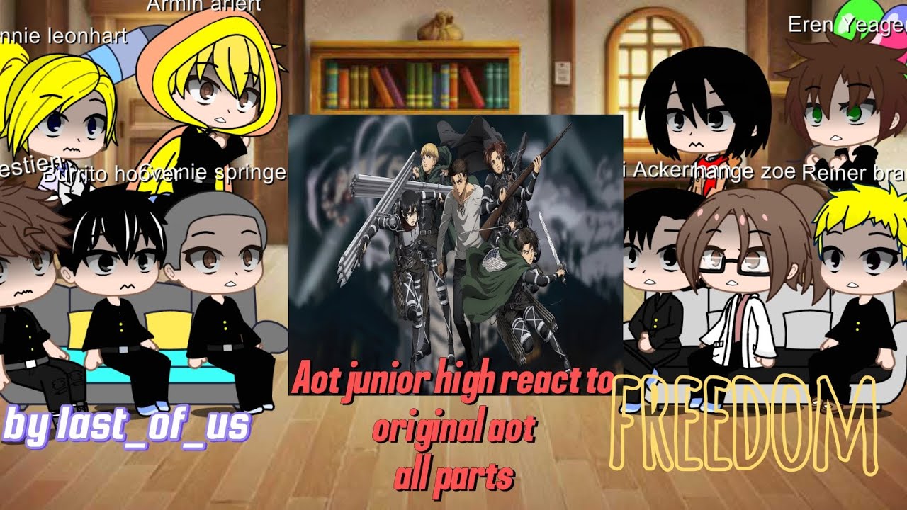 Attack on titan junior high: react to original attack on titan (FULL MOVIE)