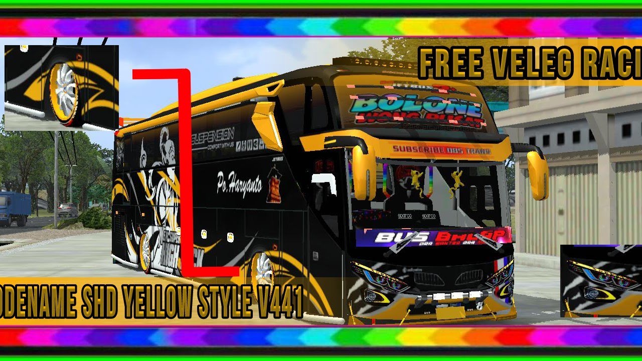 SHARE KODENAME SHD SELENDANG GEPREK YELLOW STYLE V441 #bussid#kodenamebussid 