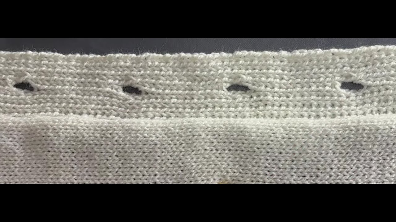 (Requested) Very Easy Ribbed Buttonhole Band by Knitting Machine