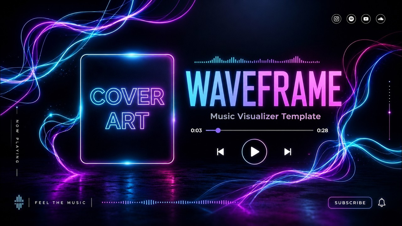WaveFrame: Create a Modern Music Visualizer in Minutes ⚡ No Editing Skills Needed