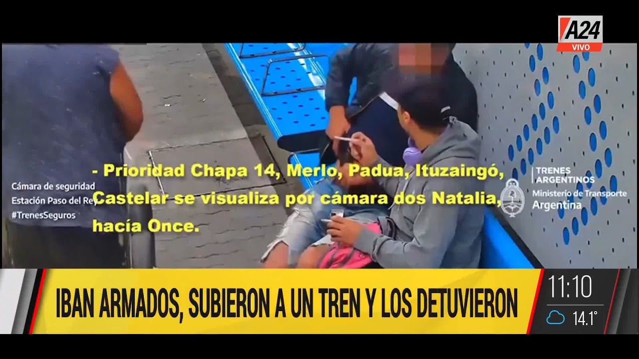 🚨 Paso del Rey: dos delincuentes subieron armados al tren y los detuvieron