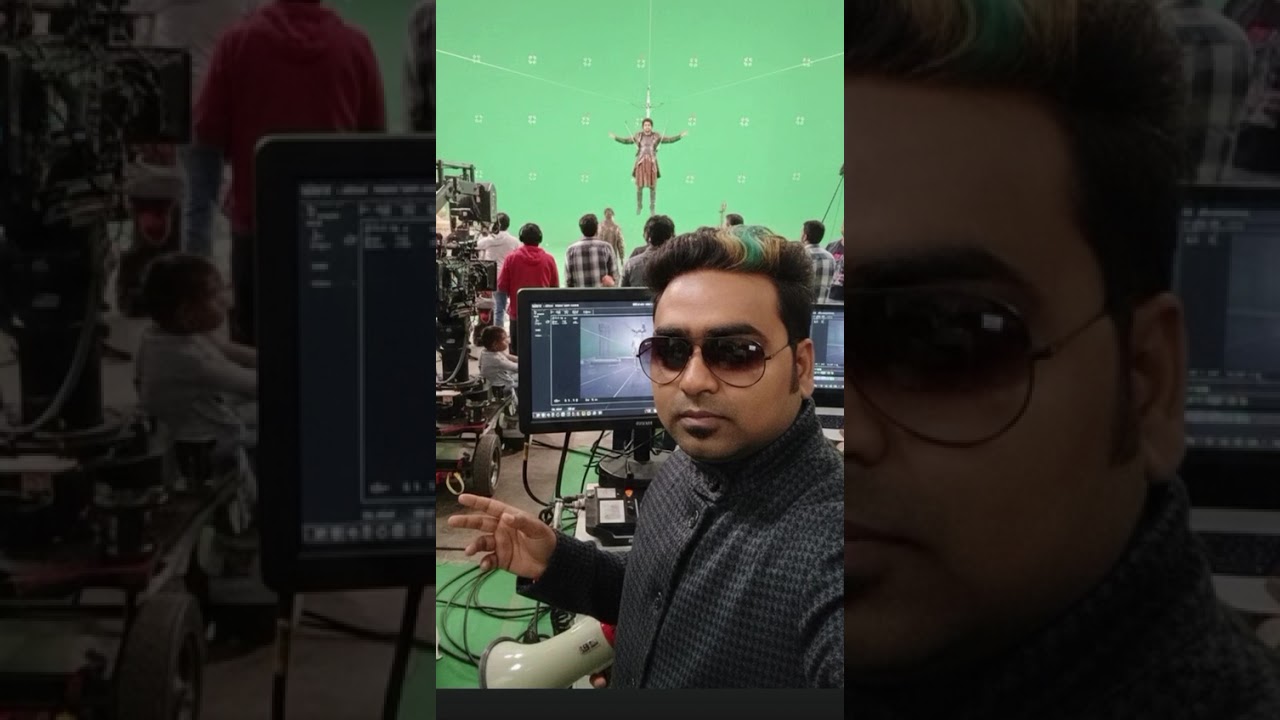 DIRECTOR SALMAN SAJJADI on the VFX shooting set 